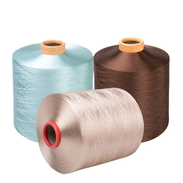 100% Polyester Yarn DTY 180D/48F Eco-Friendly Oeko-Tex Certified Feather Yarn Dyed for Embroidery