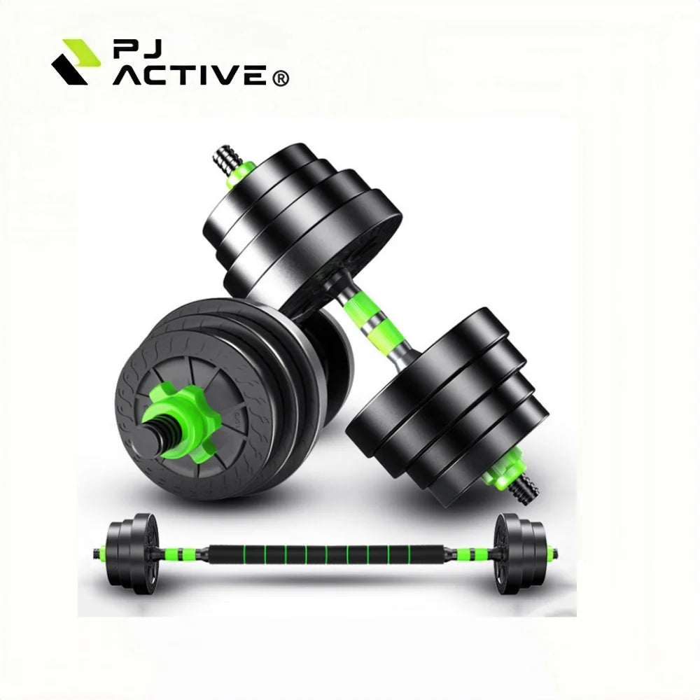 PINJIAN Equipment Fitness Cement Dumbbell Set 10-40kg Sand Filled Weight Plates Adjustable Barbell 10kg Gym Dumbbells