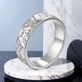 LULUFOCUS S925 Sterling Silver Individuality Small Jewelry Ins Style Female Irregular Pattern Index Ring