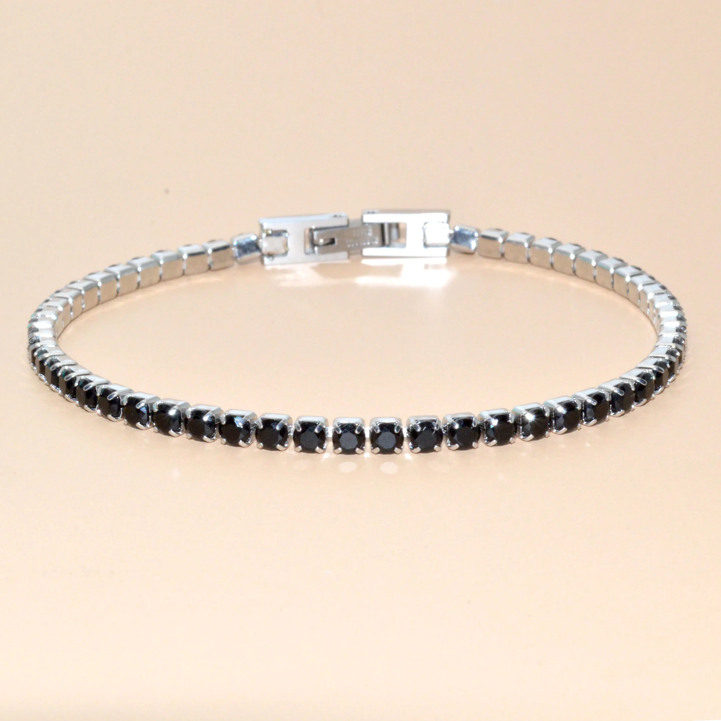 Drop Shipping Anti Allergy Luxury Women Jewelry CZ Setting Stainless Steel Tennis Chain Bracelet for Men and Women