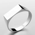 EManco Unisex Size Signet Silver Ring Men's Punk Open Ring Men Wholesale Stainless Steel Fashion 18k Rings MAN007