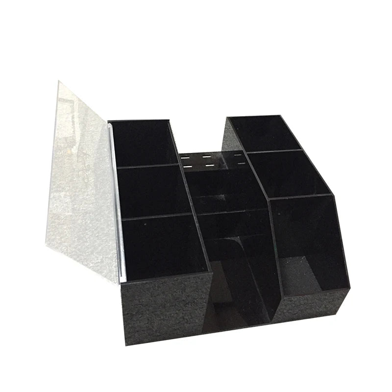 Black White Clear Marble Eyelash Organizer Box Acrylic Lash Storage Box