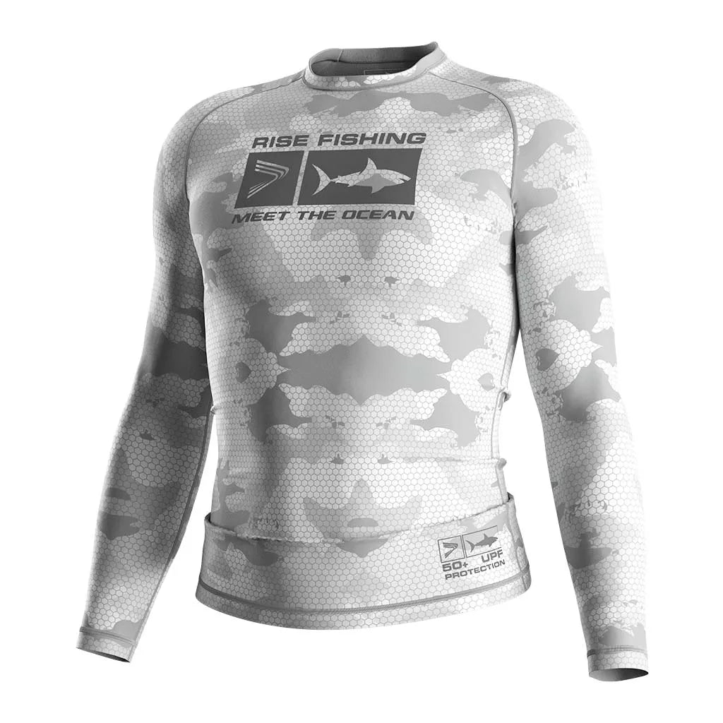Luxury Long Sleeve UV Fishing Riding Sun Protect Rash Guard Compression Shirt