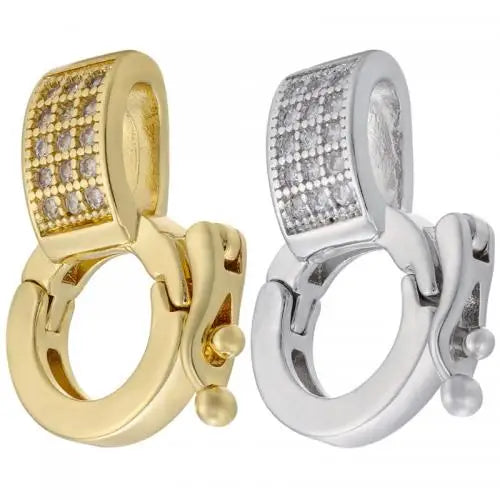Clasps for Jewelry Making Brass Jewelry Necklace Clasp Micro Pave Cubic Zirconia Jewelry Findings for Woman 819938
