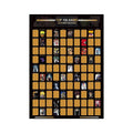 Custom Large Size 100 Colorful Icons Scratch Anime Poster Anime Poster Scratch Off