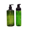 Recyclable PET Green Cylindrical Plastic Lotion Bottle With Pump Mousse Cream Bottle Jar