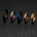 Anello in Acciaio Inossidabile Wholesale 6 Colors Stainless Steel Ring Minimalist Jewelry 18K Gold Plated Rings for Women