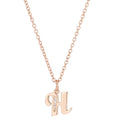 Hot Sale Initial Alphabet Pendant Fashionable Personalized Name Necklace A-Z 26 Crystal Letters Stylish Stainless Steel Jewelry