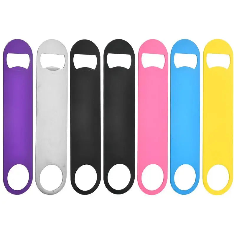 Custom Logo Stainless Steel Flat Speed Beer Bottle Opener Colorful Blank Bar Blade Accessory for Promotional Gifts