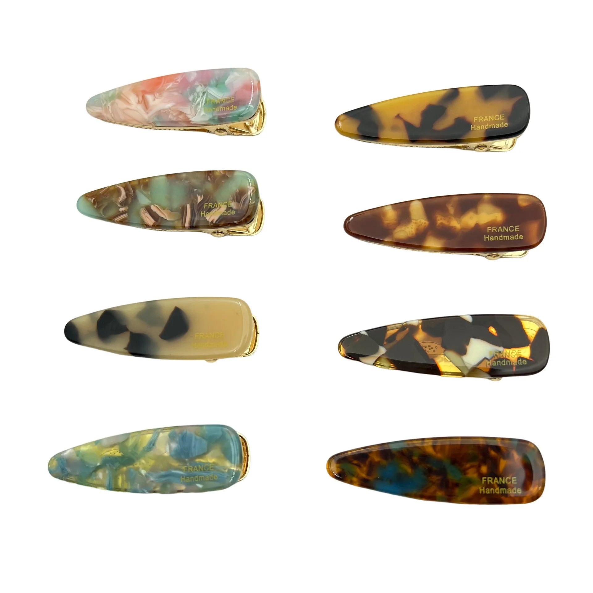 Qianjin Custom Wholesale Hot Selling Korean Fashion Marble Medium Size Cute Acetic Acid Duck Bill Girls Hair Clip