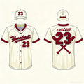 Young Baseball Ice Cream Jerseys for Kids Softball Shirt Uniform Set Customization Team Logo Wholesale