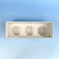 XJH 3 Cavities Cupcake Boxes With Clear Lid Muffin Cup Cake Box for Birthday Party