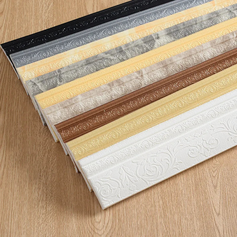 Self-adhesive Waterproof Bedroom Waistline Door Frame Edge Wrapping Strip Wall Sticker Corner Line Decorative