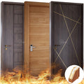 EU Standard Metal Insert Solid Wood Interior Doors With Frames Hotel Doors Room Flats Fireproof Internal Walnut Doors for House