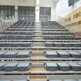 5 Rows 19ft HDPE Plastic Bleacher Seating Aluminum Side Cover &back Plate Outdoor Aluminum Bleacher