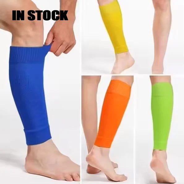 Quality Solid Color Leg Sleeve Running Sports Soccer in Stock Exercise Anti-Slip Free Calf Compression Socks