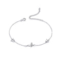 Good Quality Fine Silver Jewelry CZ Bracelet 925 Sterling Silver Accessories Women Butterflies Zircon Link Chain Bracelet
