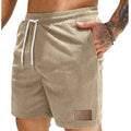 Men's Summer Training Fitness Shorts Hot Sale Corduroy Athletic Gym Workout Activewear Quick Dry Breathable Pocket Solid Pattern