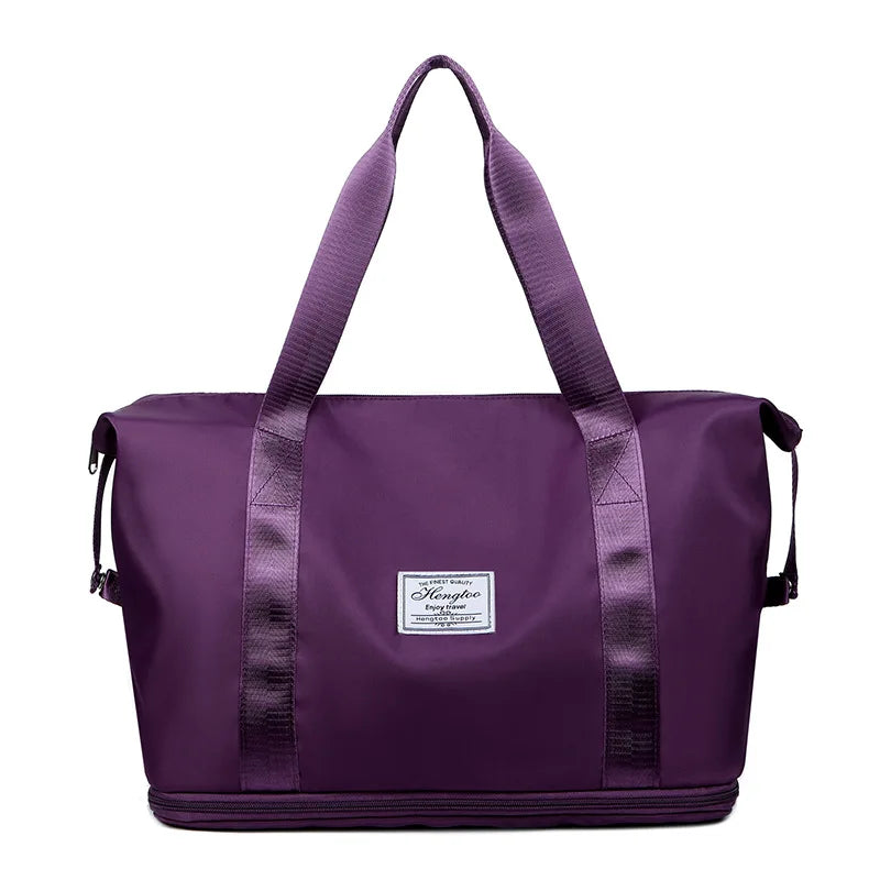 Promotional New Design Waterproof Foldable Ladies Travel Bags Gifts Silk Unisex Customized Tote Logo Item Style Pattern Zipper