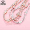 New Arrive Women Jewelry butterfly Necklace Adjustable Rose Gold Color Iced Out Choker Tennis Chain Diamond Shiny Necklace
