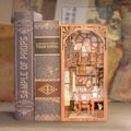 CuteBee Music Style Wooden Dollhouse Secret Rhythm Building Model Toys Book Nook Kit With Dust Cover