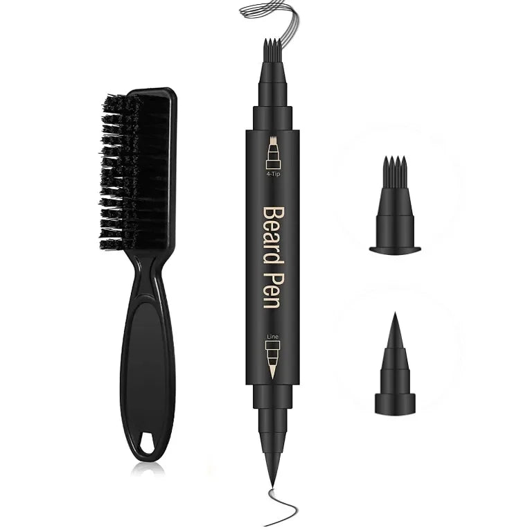 Men Care Grooming Products Beard Shaping Style Color Tool Waterproof Four Fork Beard Filler Tattoo Beard Pen Barber Dye Pencils