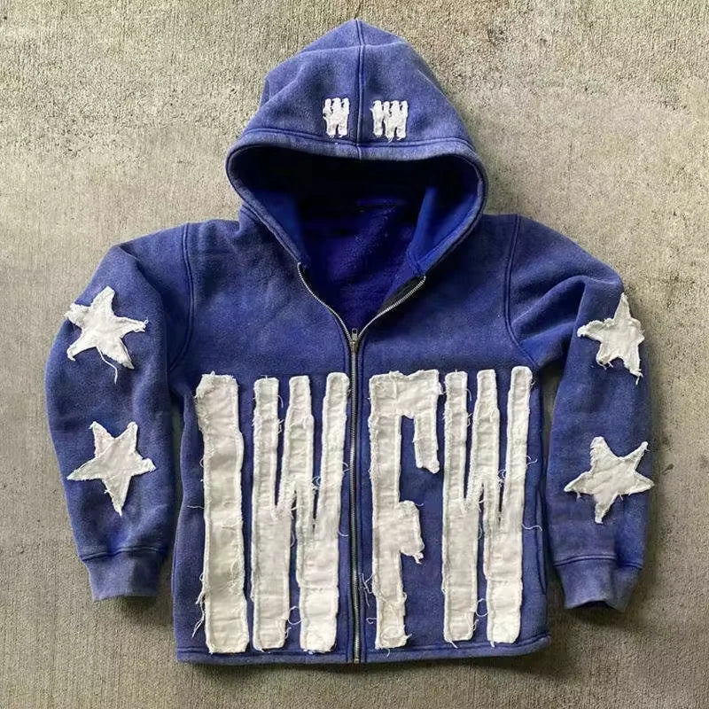 Custom Applique Thick 100% Cotton French Terry Fleece Breathable Anti-Pilling Pullover Hoodie Jacket Autumn Eco-Friendly Regular