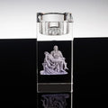 Small Bridge Professional Factory Customize Handmade Home Decoration Tealight 3D Engraved Crystal Glass Candlestick