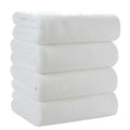 Sanding Process 400gsm Soft White Color Microfiber Bath Towels