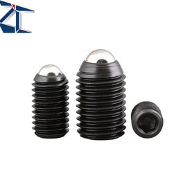 ZBCNB Black Oxide Carbon Steel Press-Fit Socket Type Ball Nose Spring Loaded Ball Plunger for Automation Equipment