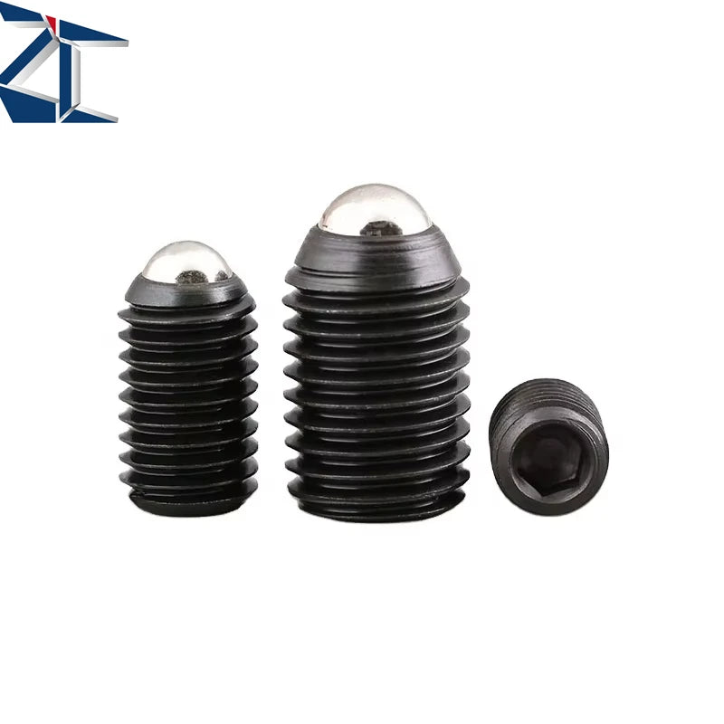 ZBCNB Black Oxide Carbon Steel Press-Fit Socket Type Ball Nose Spring Loaded Ball Plunger for Automation Equipment
