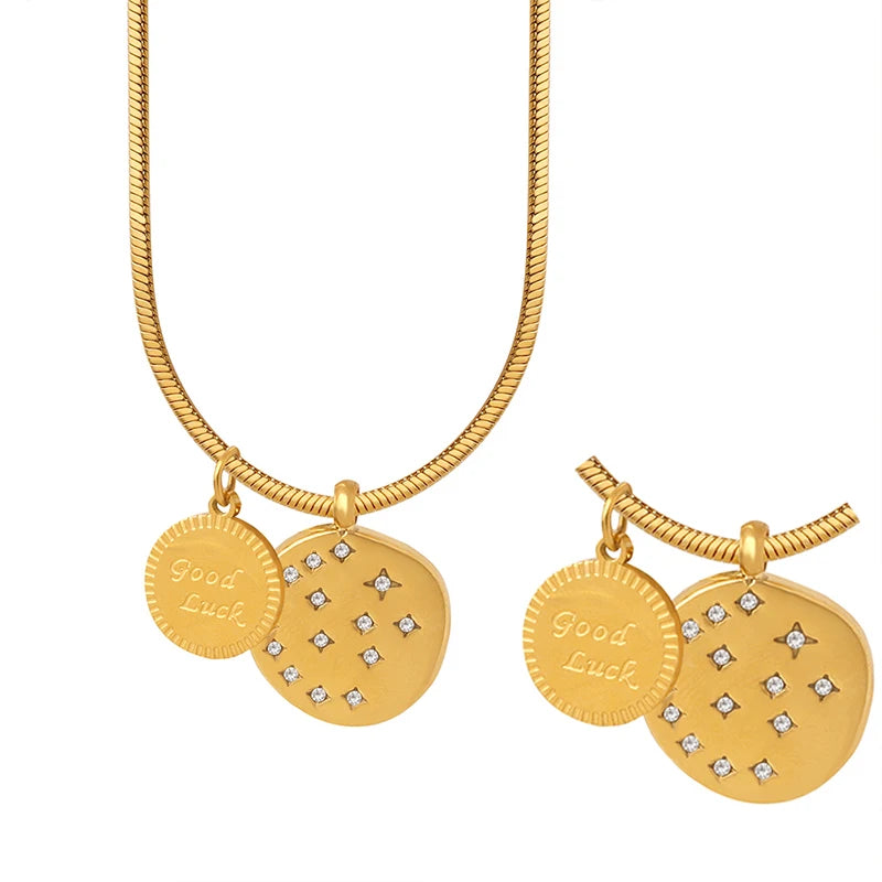 Irregular Zirconia Pendant Luxury Women Necklace Personality Style Chain Hot Selling 18K Gold Fashion Jewelry Manufacturer