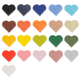 Wholesale Handmade Genuine Leather Heart Shaped Corner Bookmark for Women Bookworms Book Lovers Gift Office & School Supplies