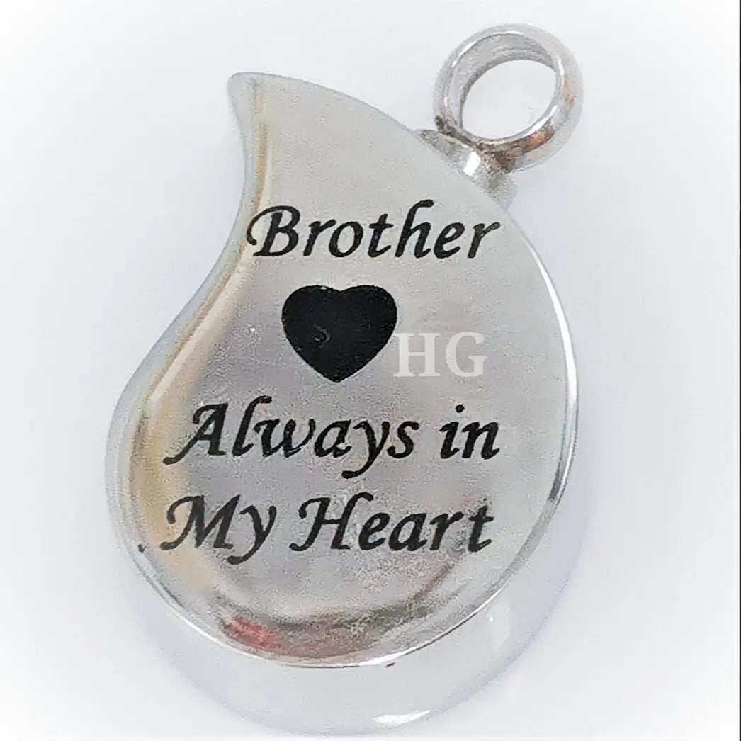 Big Religious Silver Plated Stainless Steel Water Drop Memorial Cremation Ashes Pendant Keepsake Mom Dad Aunt Necklace