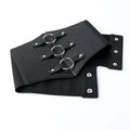 High-Grade Elastic Ladies Waist Seal Fashion Thin Decorative Wide PU Leather Belt Western Style with Alloy Steel Buckle