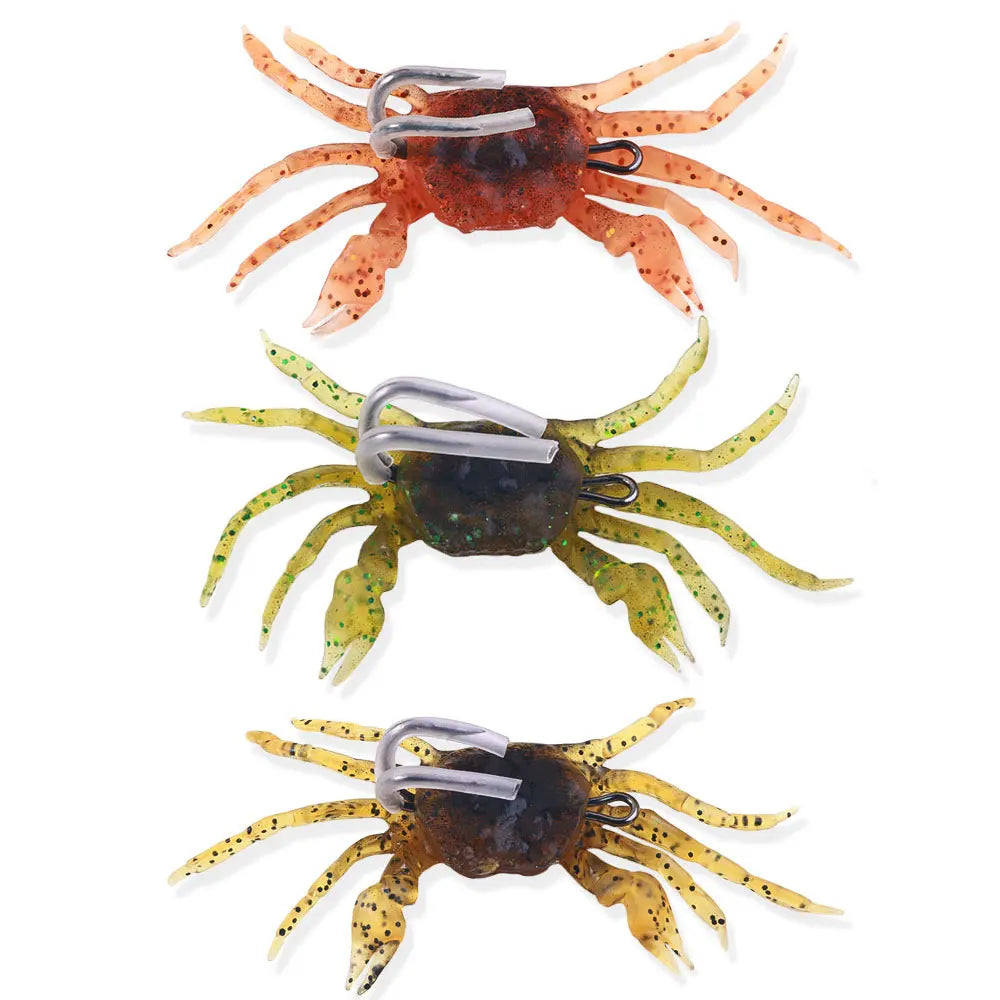 Wholesale SO067 10cm 30g Artificial Soft Plastic Baits Crab Shape Fishing Lure with Hooks