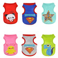 Wholesale Dog Clothes Vendors Cat Clothes Breathable Cute Summer Thin Teddy Dog Cartoon Pet  Designer Vest Pet Clothes