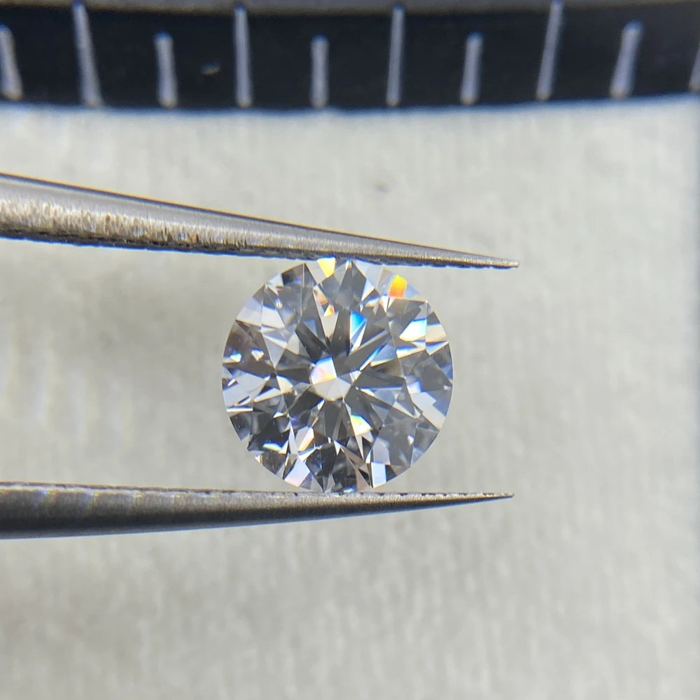 HQ GEMS Excellent Cut D VS1 1.2 Carat Grown IGI Created Cab CVD Diamond 18K White Gold Ring