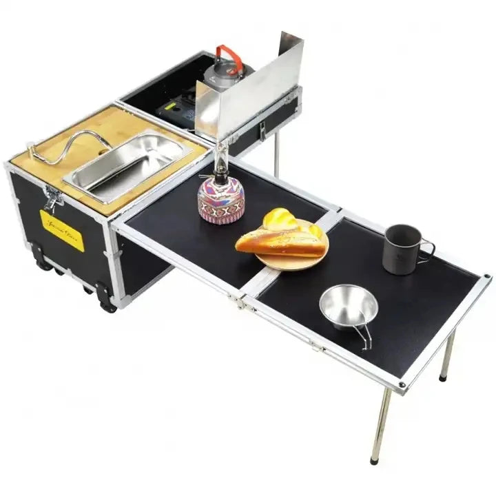 Camping Kitchen Self Driving Travel Cookware Set Mobile Kitchen
