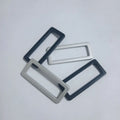 Custom Logo Flattened 38mm Rectangle Ring with 25mm Aluminum Square Buckle Aviation Aluminum Special Bag Parts & Accessories