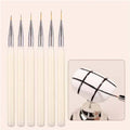 Professional Hot Selling White Wood UV Gel Nails Art Synthetic Hair Custom Private Label 5mm 7mm 9mm 11mm 13mm 15mm Nail Liner