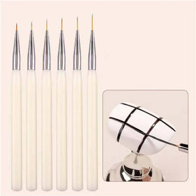 Professional Hot Selling White Wood UV Gel Nails Art Synthetic Hair Custom Private Label 5mm 7mm 9mm 11mm 13mm 15mm Nail Liner