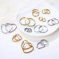 Stainless Steel 45mm Large Hoop Earrings Hypoallergenic Diamond Heart Hoop Earring CZ Crystal Gold Plated Earrings