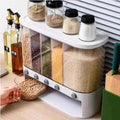 Plastic Rectangle PC Injection Carton Food Kitchen Organizer Wall Mounted Bulk Cereal Dispenser Rice Storage Box