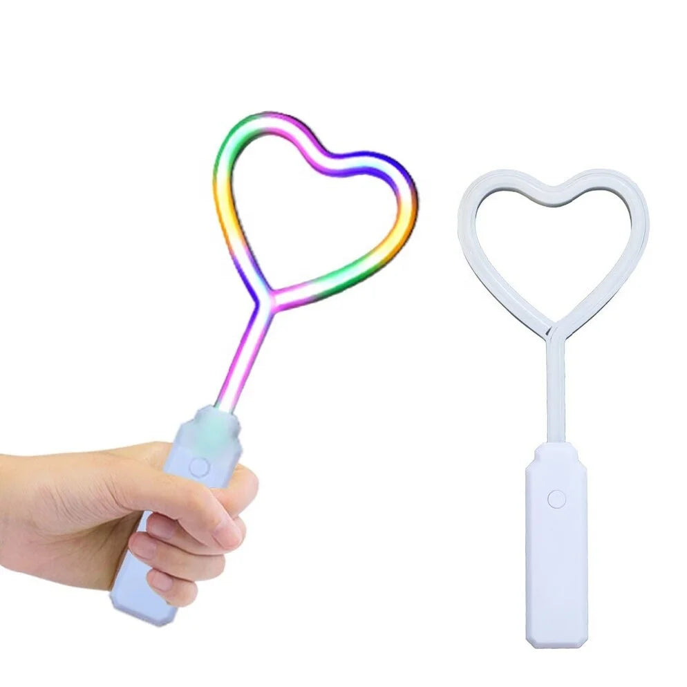 Hot Selling Light up Heart-Shaped LED Neon Wand Glow in Dark Toys for Party Favors Kids' Birthday Holiday Party Brand Promotion