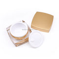 15g 20g 30g 50g Factory Direct Sales Mini Luxury Facial Serum Moisturizing Cream Acrylic Gold Square Plastic Jar with Lid