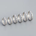 925 Sterling Silver Hoop Earrings Fine Jewelry 3.2mm Width 12mm 14mm 16mm Gold Plated Earrings for Women Men Unisex