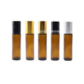 High Quality 10ml Empty Glass Bottle Refillable Perfume Essential Oil Roller Bottle Amber Screen Printed Frosting Glass Bottles