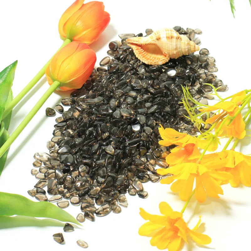 DIY Crystal Chips Natural Crystal Apache Tear Healing Stone Crystal Obsidian Chips Gravel for Jewelry Making