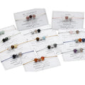 Simple Yoga Meditation Anxiety Bracelet Women Natural 7 Chakra Stone Rose Quartz Amethyst Crystal Beaded Bracelets with Cards